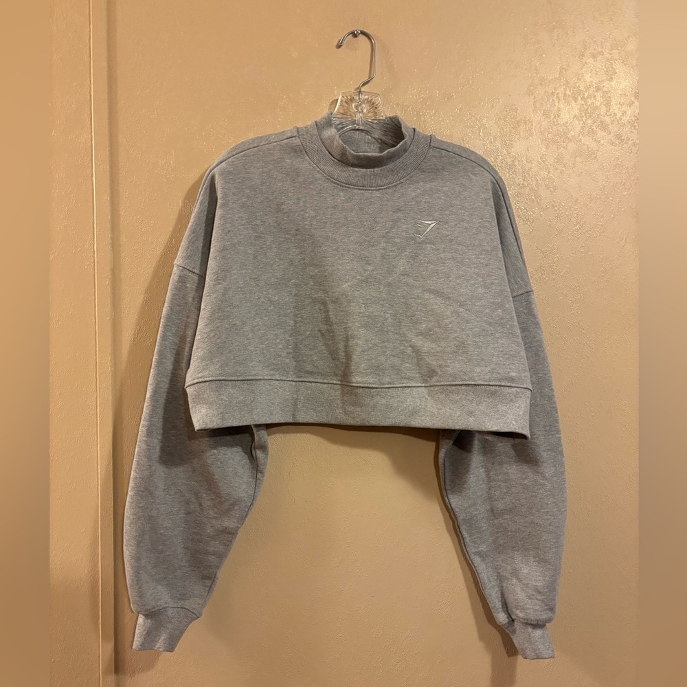 Gymshark Rest Day Sweats Cropped Pullover sz S